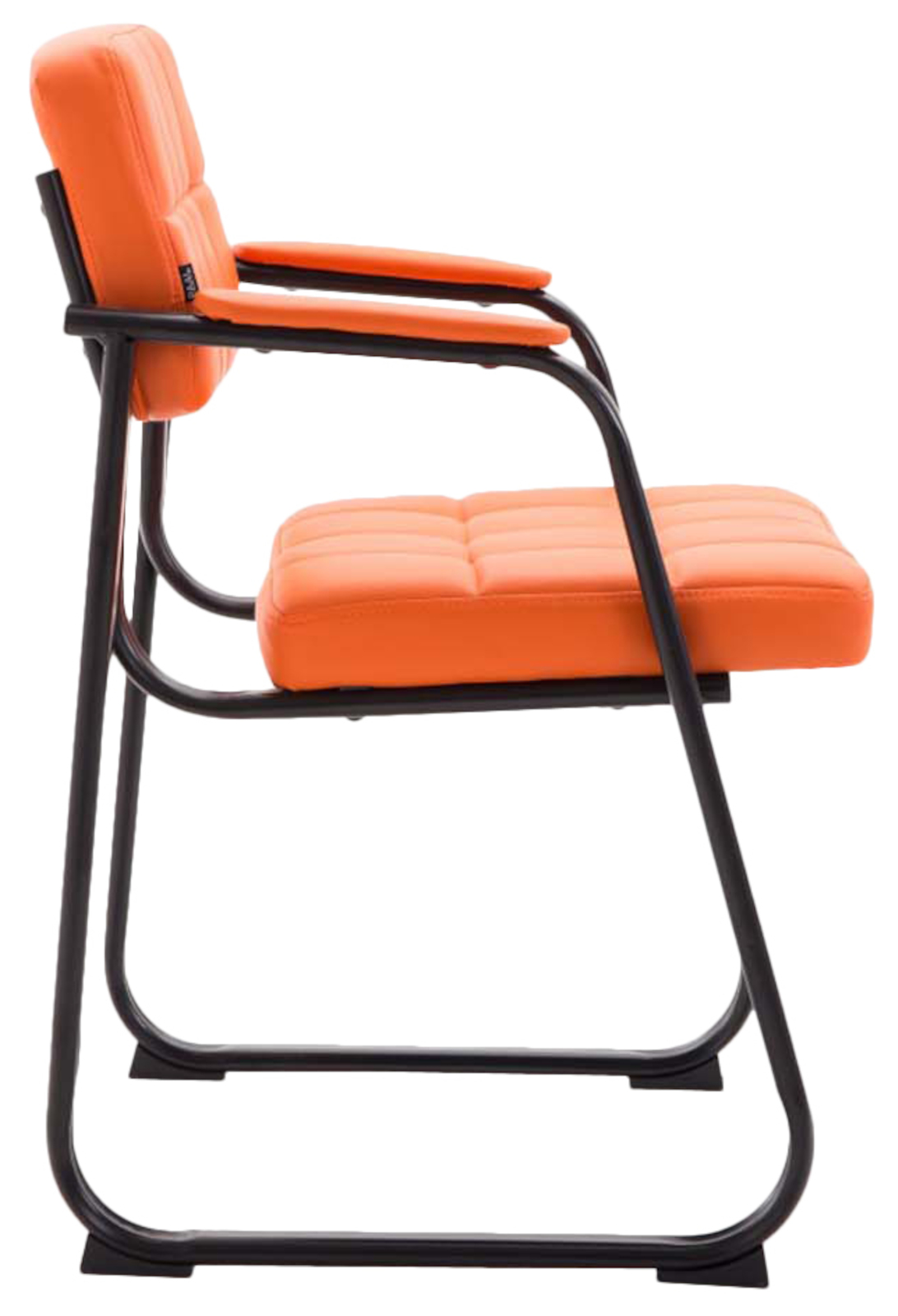 2er Set Besucherstühle Canada B Kunstleder, orange