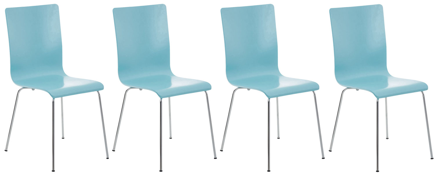 4er Set Besucherstuhl Pepe, hellblau