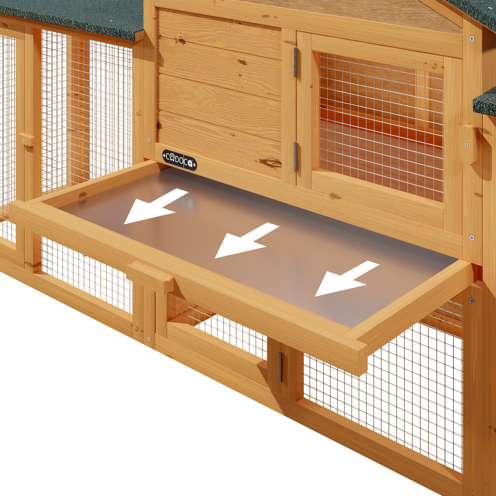 Hasenstall Kaninchenstall 2 Etagen 204x45x84cm