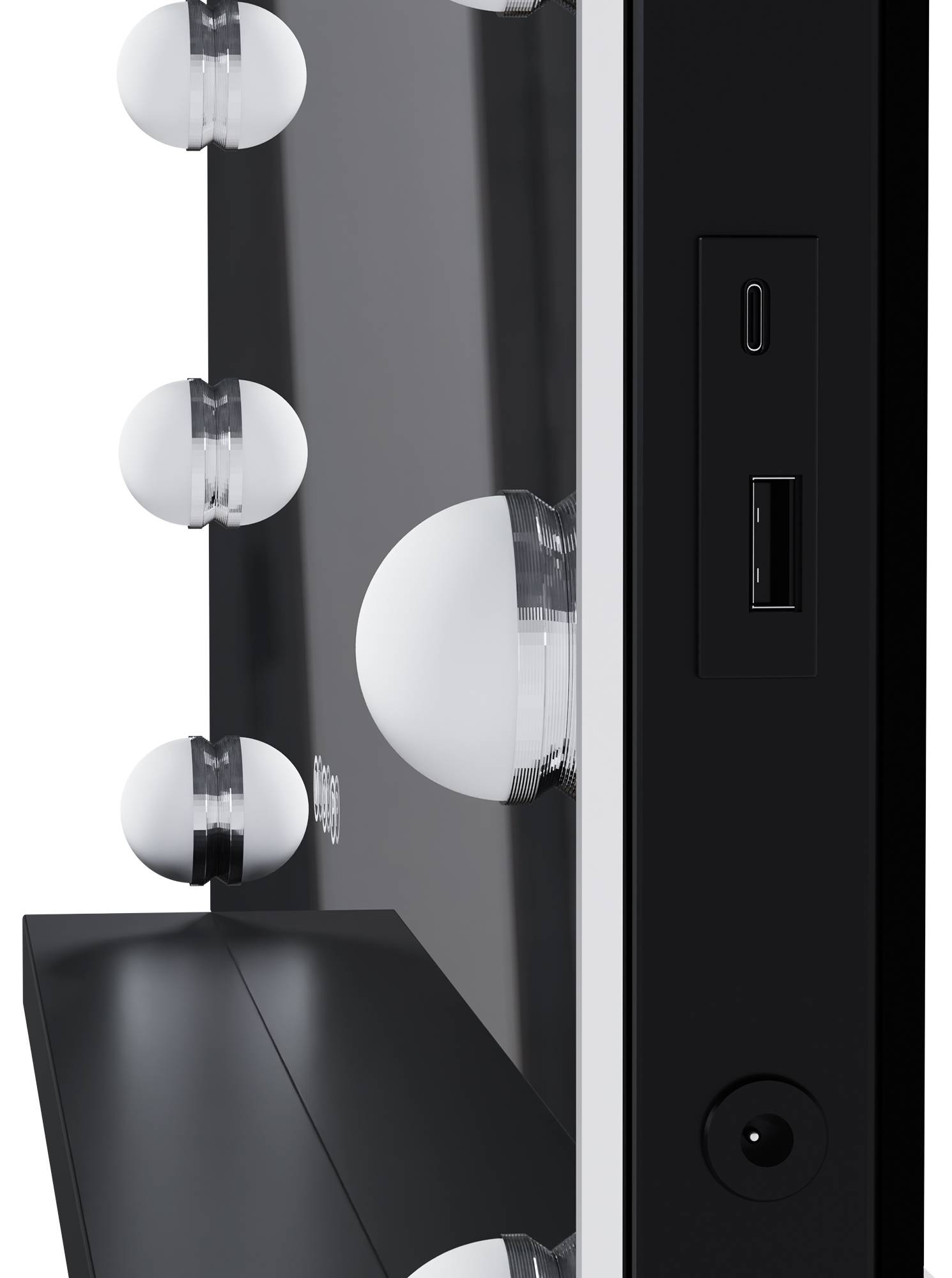Schminkspiegel Norlina ohne Bluetooth, schwarz