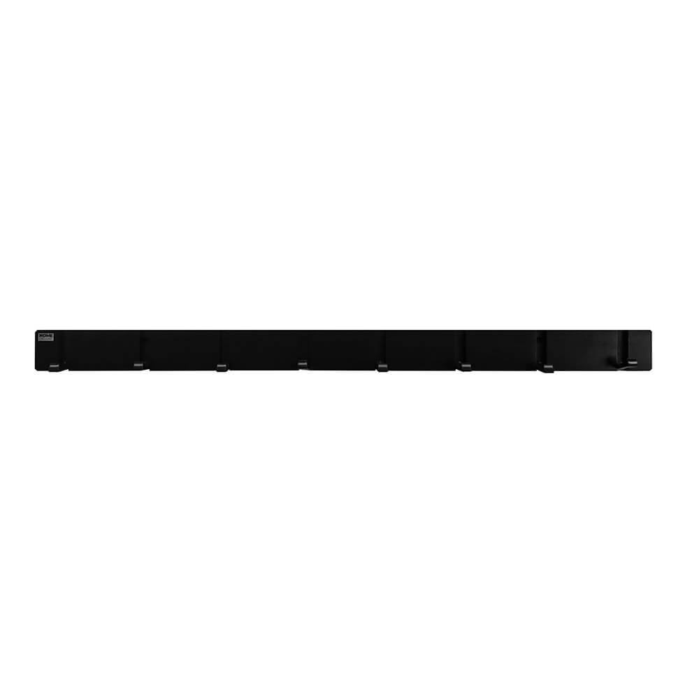 Garderobenleiste HOOK inkl. Haken und Magnete - Schwarz