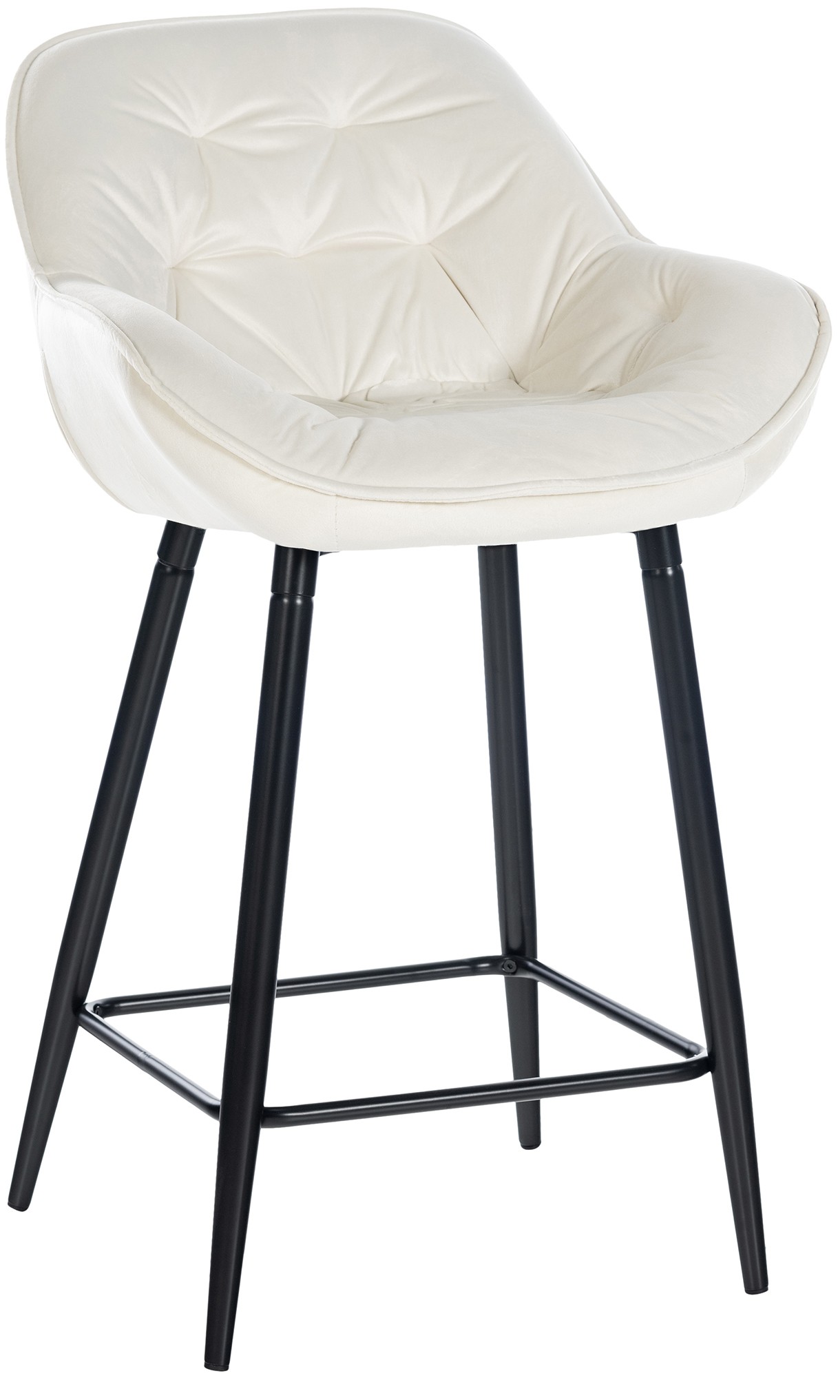 Barhocker Gibson 76 Samt, creme