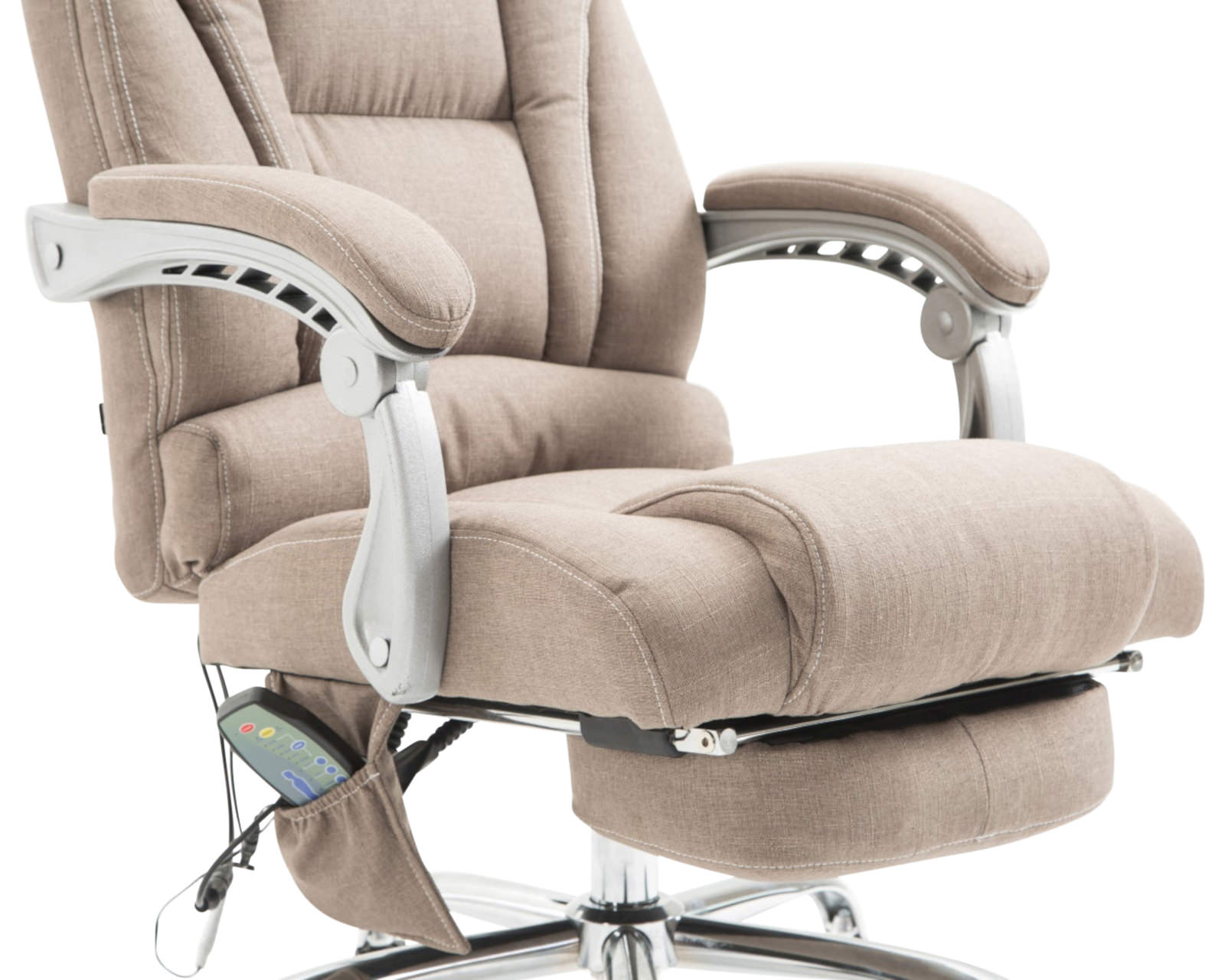 Bürostuhl Pacific Stoff mit Massagefunktion, taupe