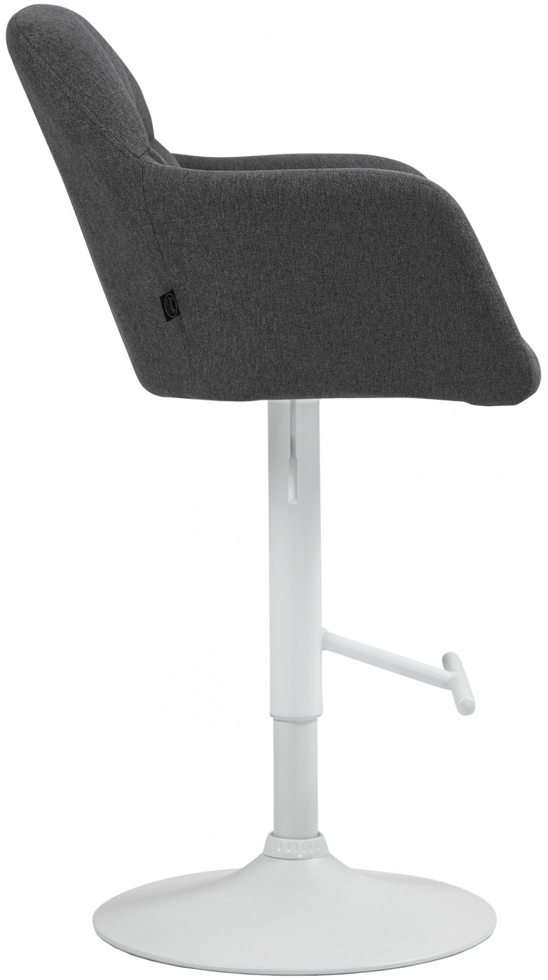 Barhocker Natoma Stoff weiß, dunkelgrau