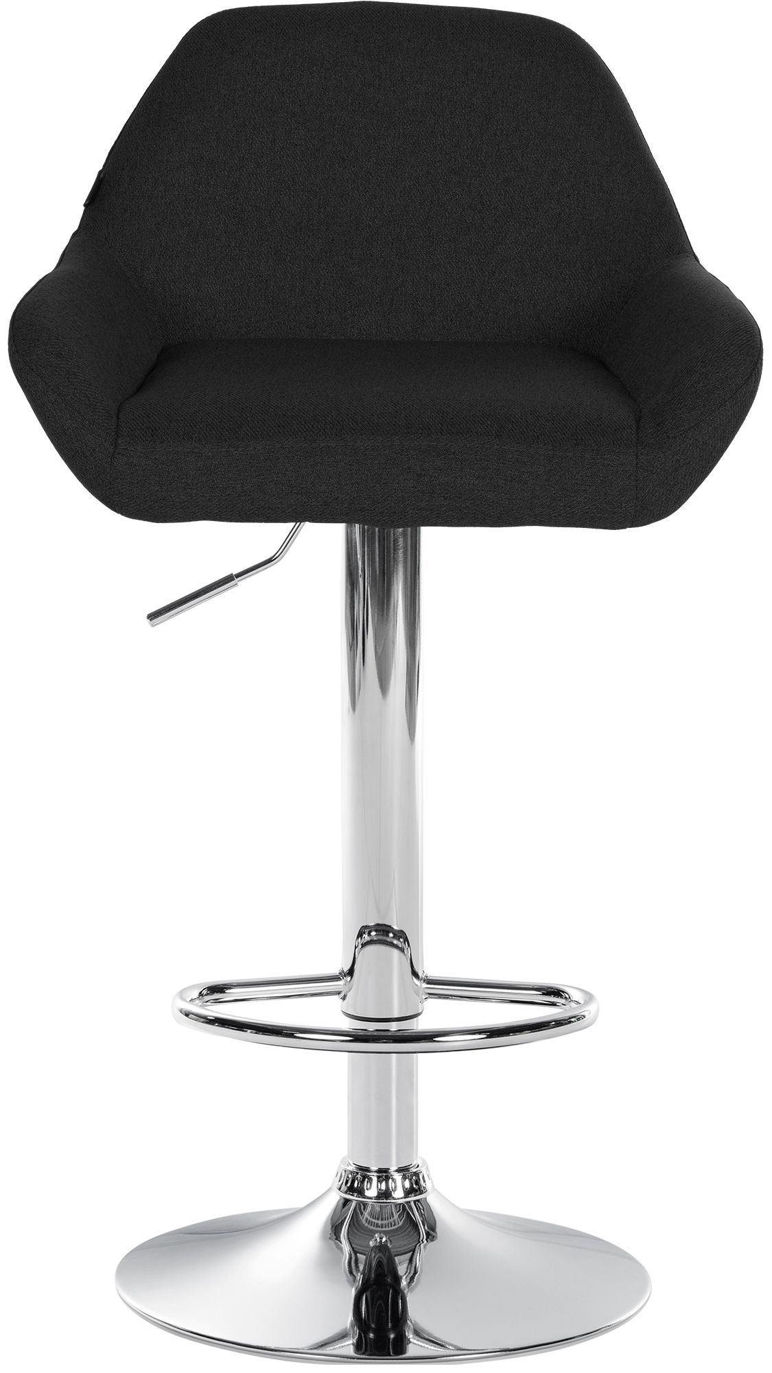 Barhocker Braga Stoff chrom, schwarz