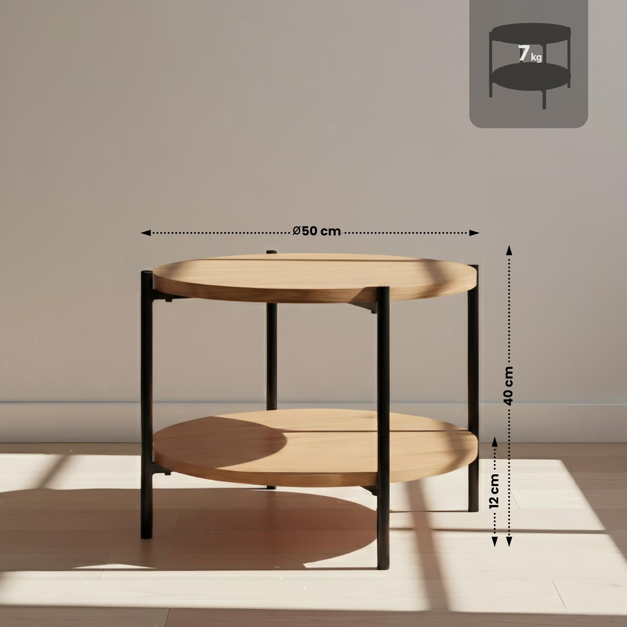 Couchtisch Edduma 50 cm, natura