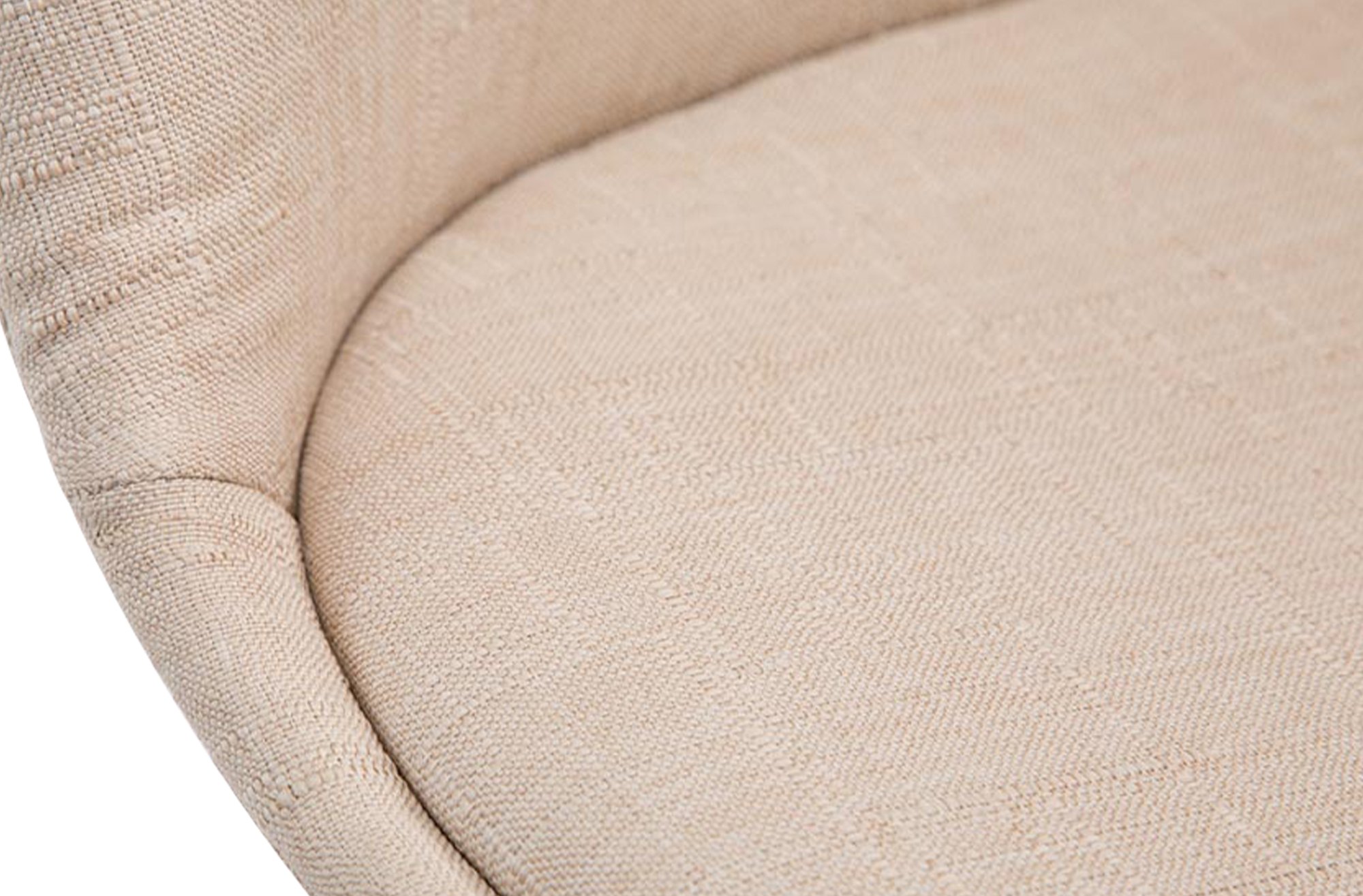 Besucherstuhl Borneo V2 Walnuss Stoff, creme