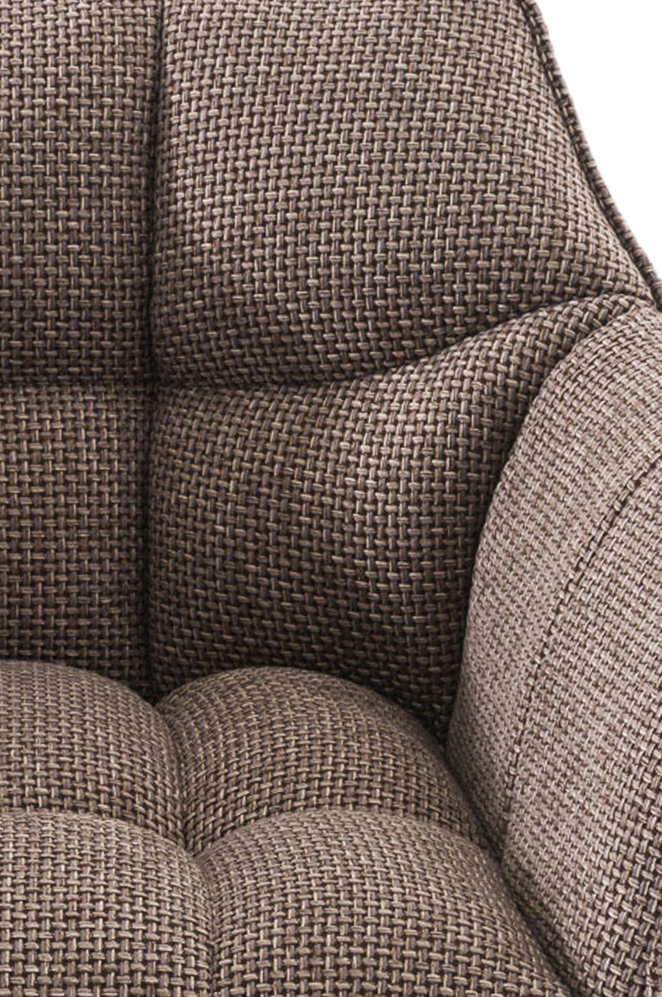 2er Set Barhocker Damaso Stoff edelstahl, terrabraun