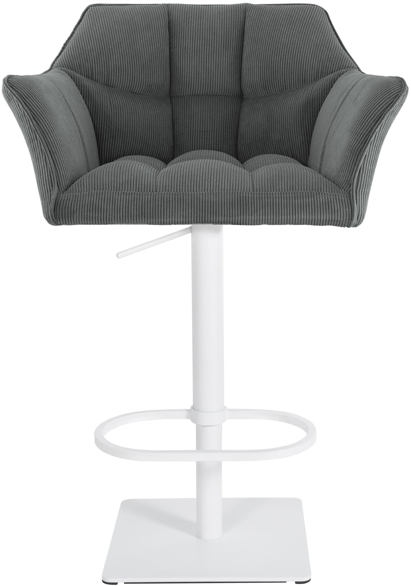 Barhocker Damaso W Cord, grau