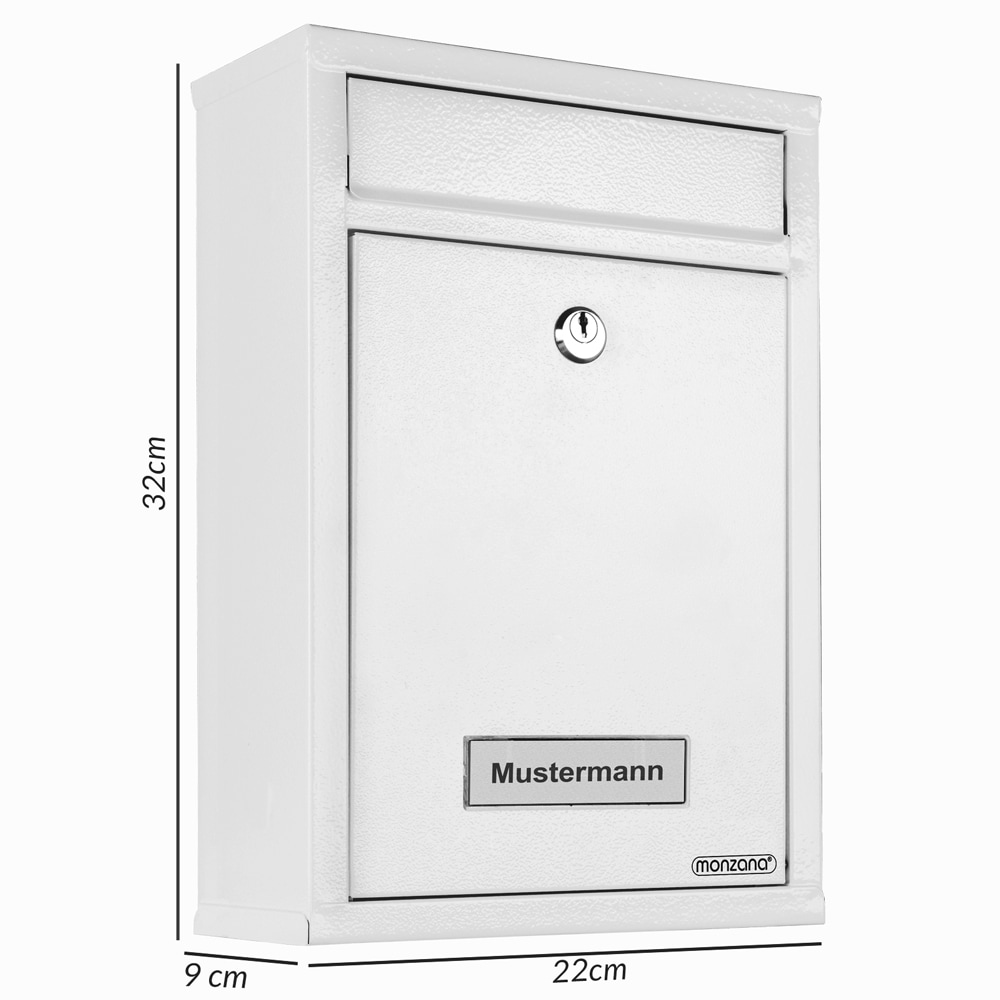 Briefkasten Weiß 32x22x9cm