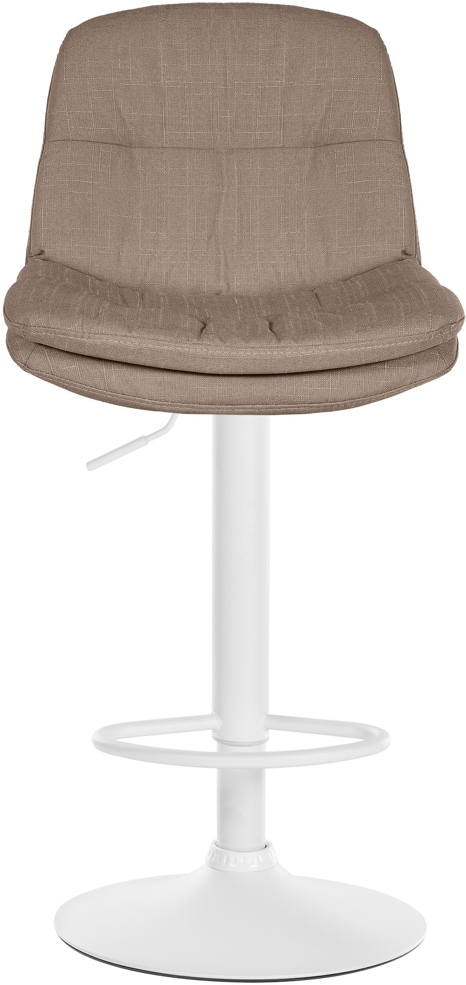 Barhocker Laurel Stoff weiß, taupe