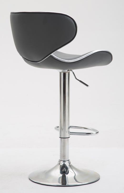 2er Set Barhocker Las Vegas V2 Kunstleder chrom, grau