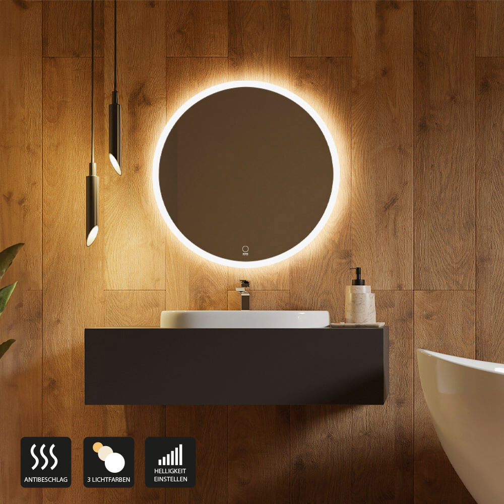 LED-Spiegel Rund EMMI – 60 cm