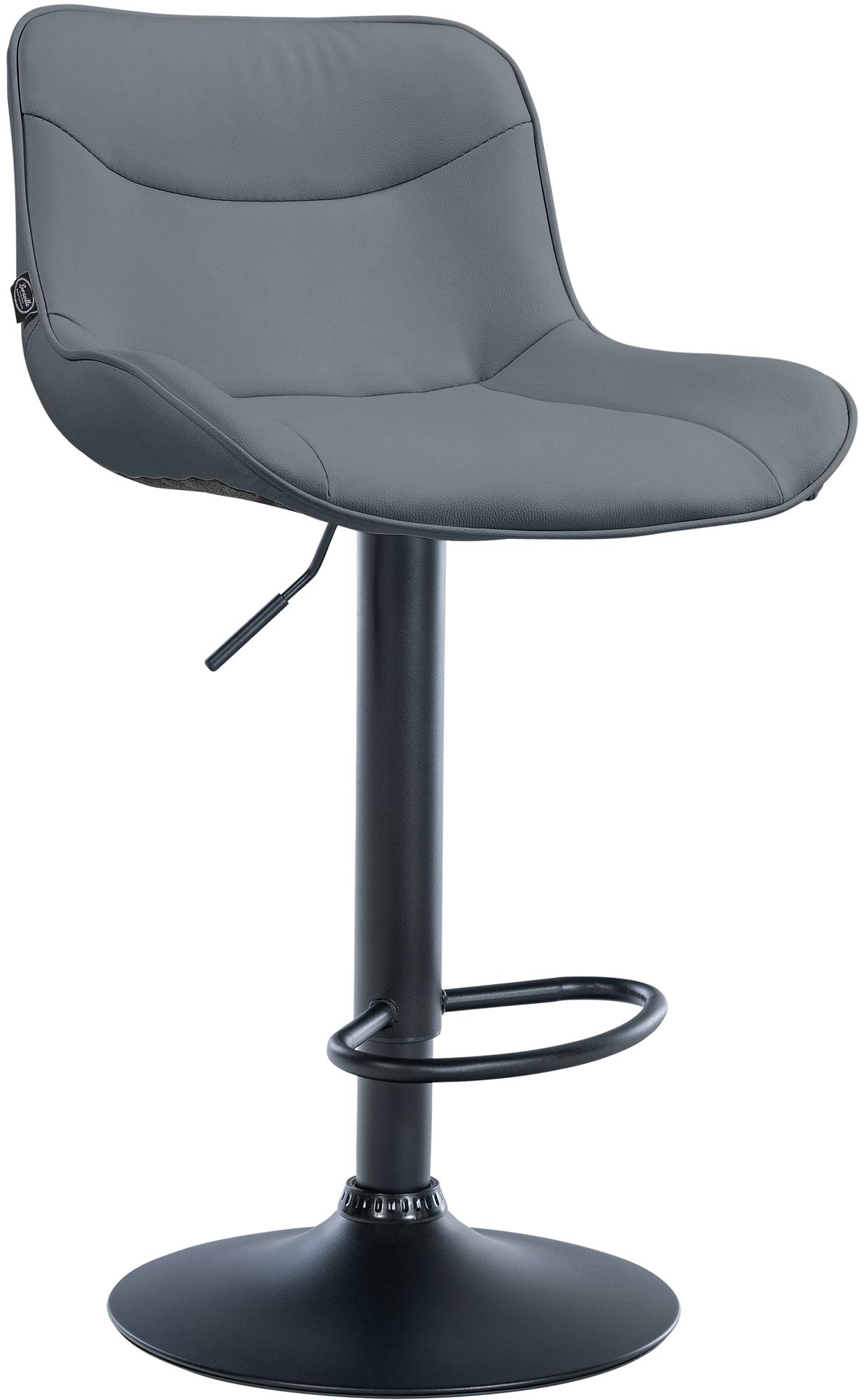 Barhocker Vonore Kunstleder schwarz, grau
