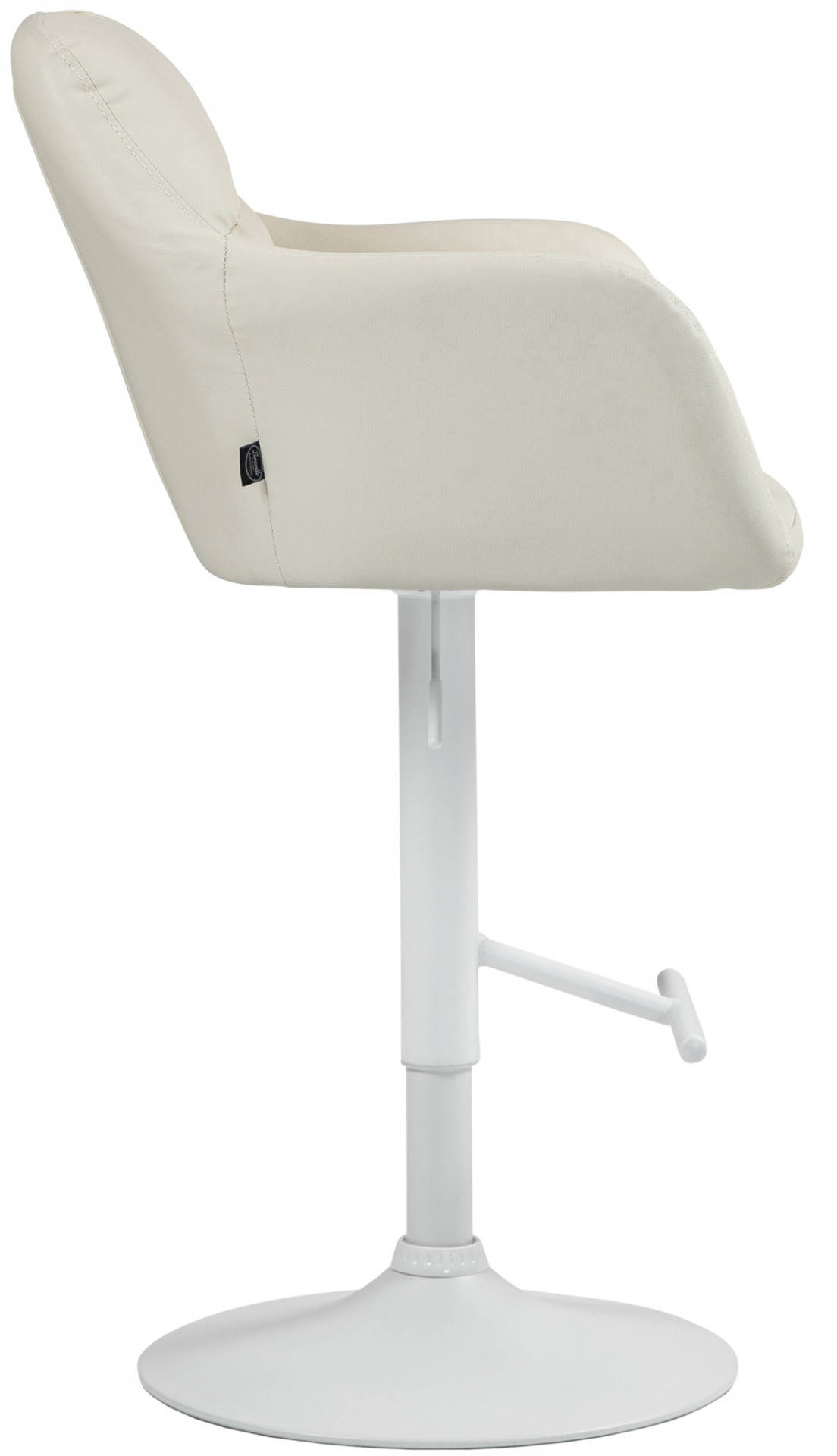 Barhocker Natoma Kunstleder weiß, creme