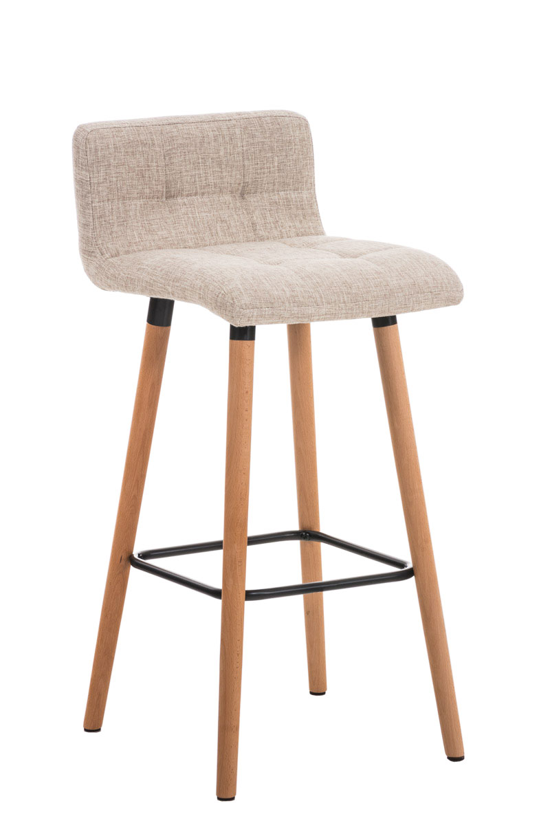 2er Set Barhocker Lincoln Stoff natura, creme