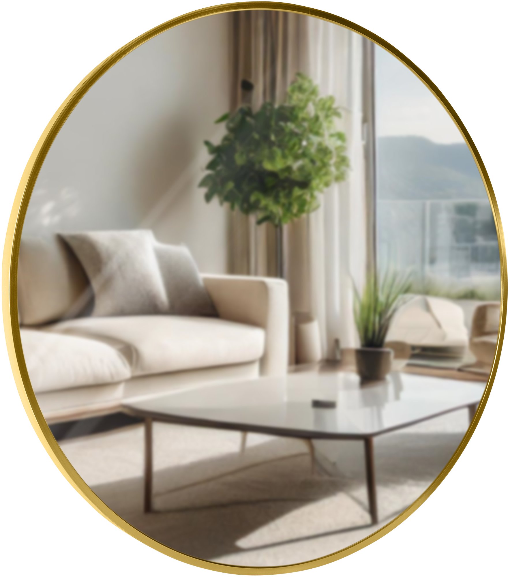 Wandspiegel Elsie L, gold glanz