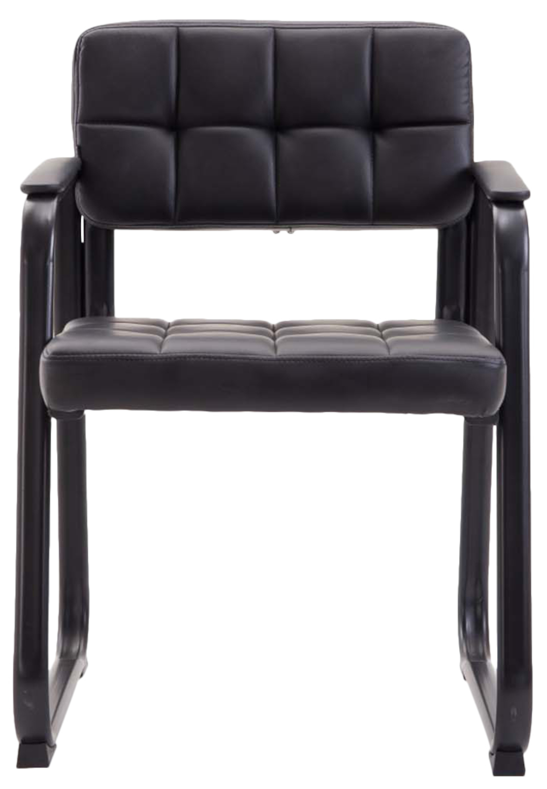 2er Set Besucherstühle Canada B Kunstleder, schwarz