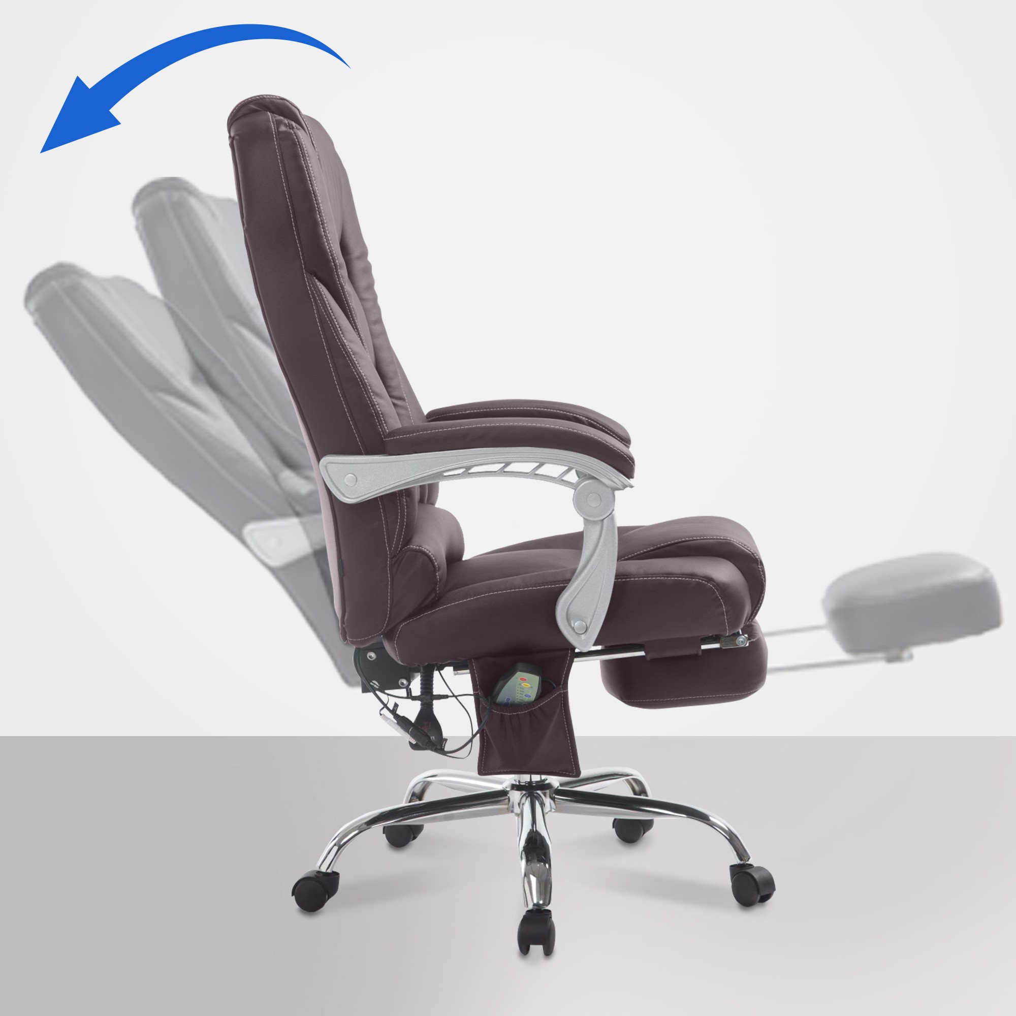 Bürostuhl Pacific mit Massagefunktion V2, braun