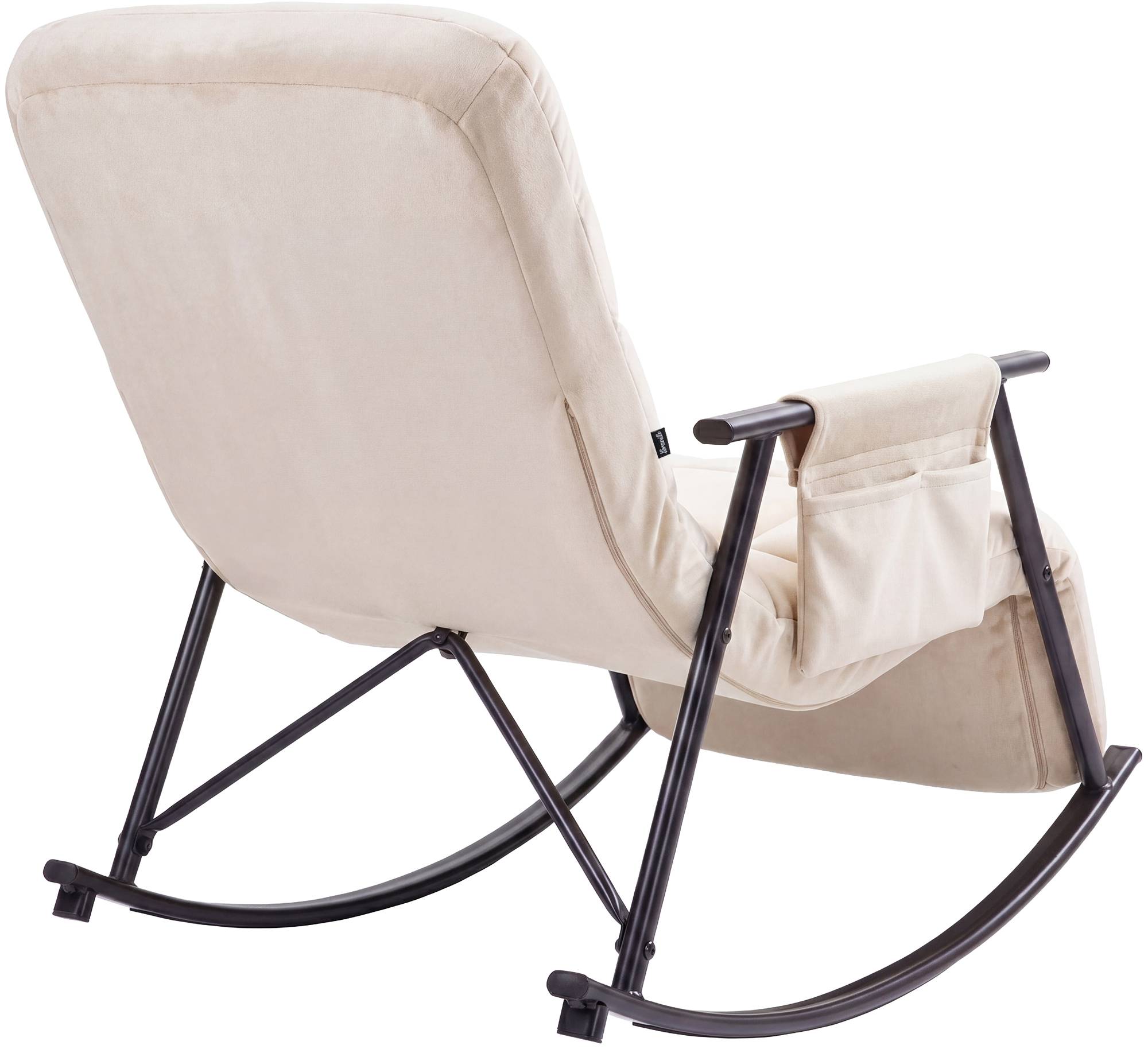 Schaukelstuhl Elara Samt, creme