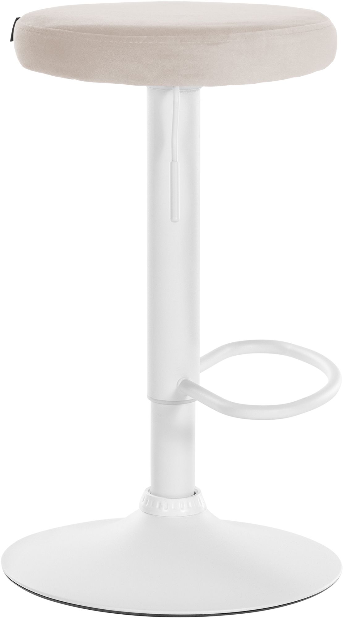 Barhocker Ponte Samt weiß, creme