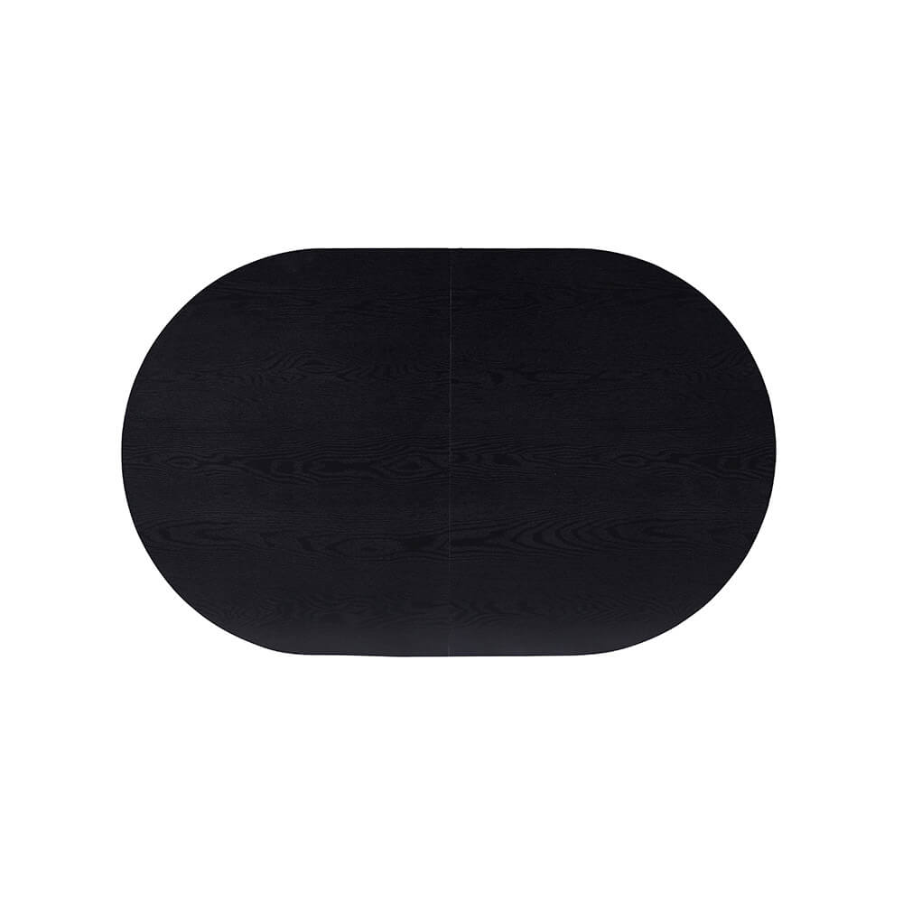 Esstisch Oval Ausziehbar AVENTI inkl. Sternfuß - 160-200 x 100 cm Dark Oak