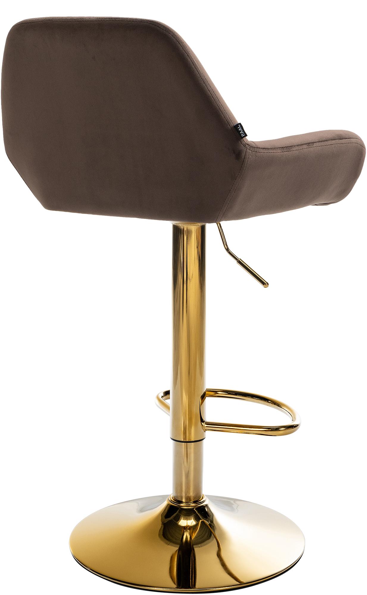 Barhocker Braga Gold Samt, braun