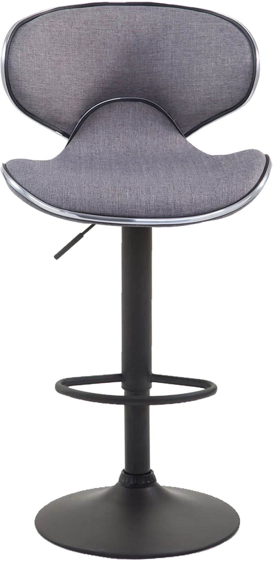 2er Set Barhocker Las Vegas V2 Stoff schwarz, hellgrau