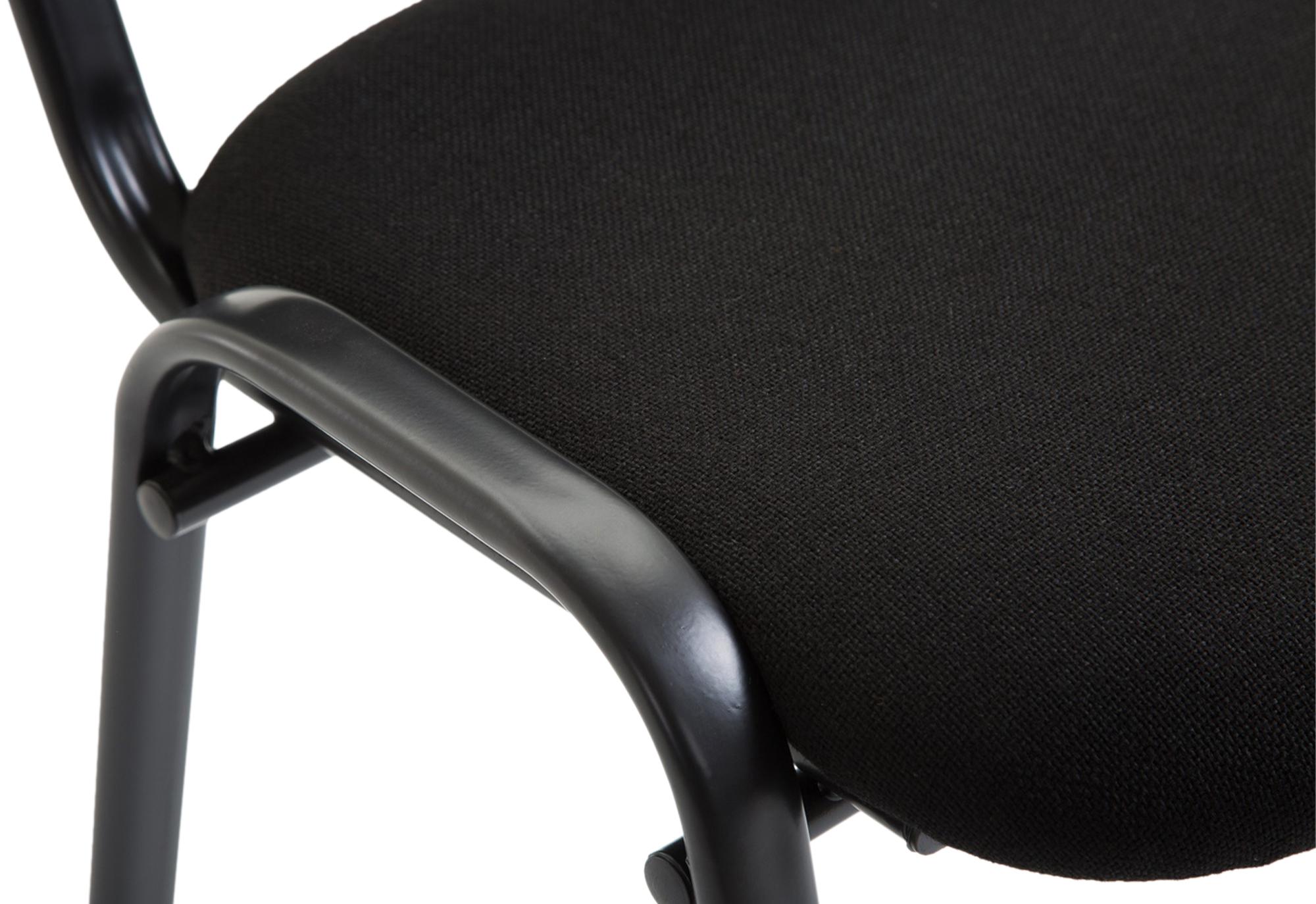 Besucherstuhl Ken V2 Stoff, schwarz