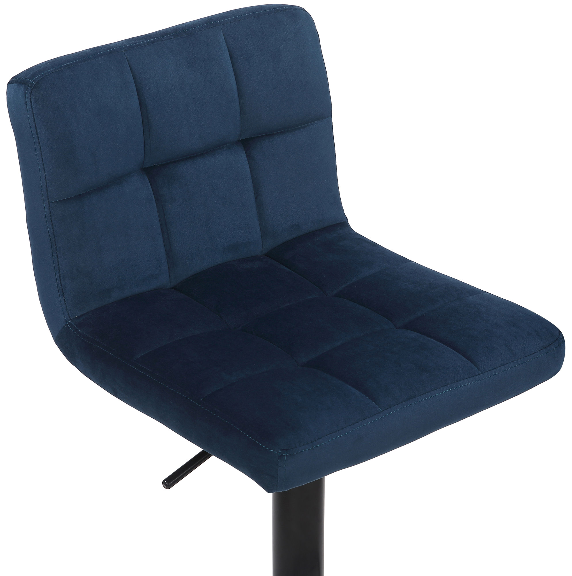 2er Set Barhocker Feni Samt, blau