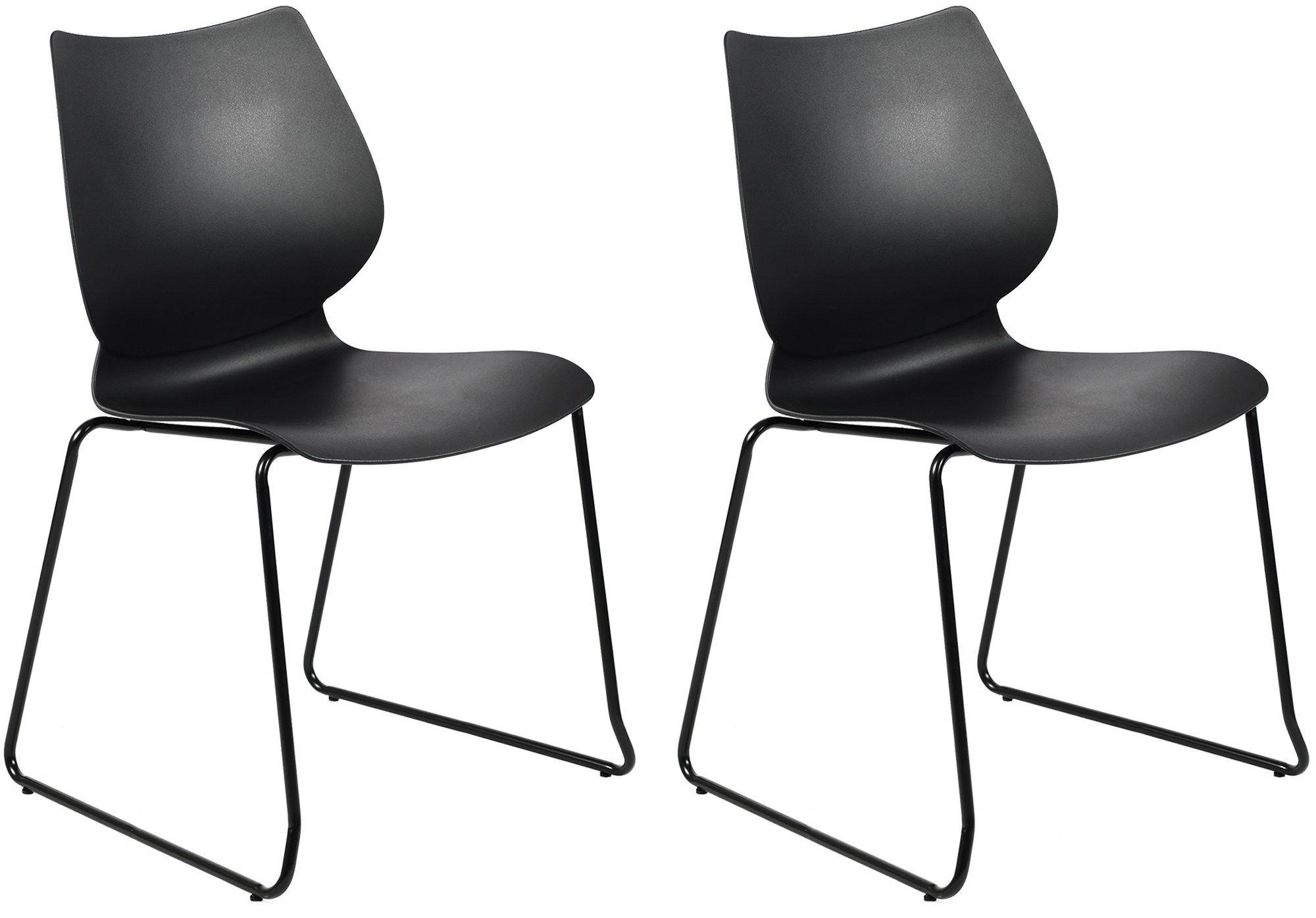 2er Set Stuhl Houma, schwarz