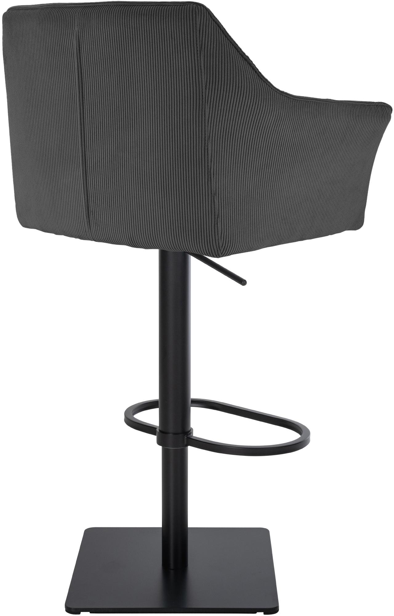 Barhocker Damaso B Cord, dunkelgrau