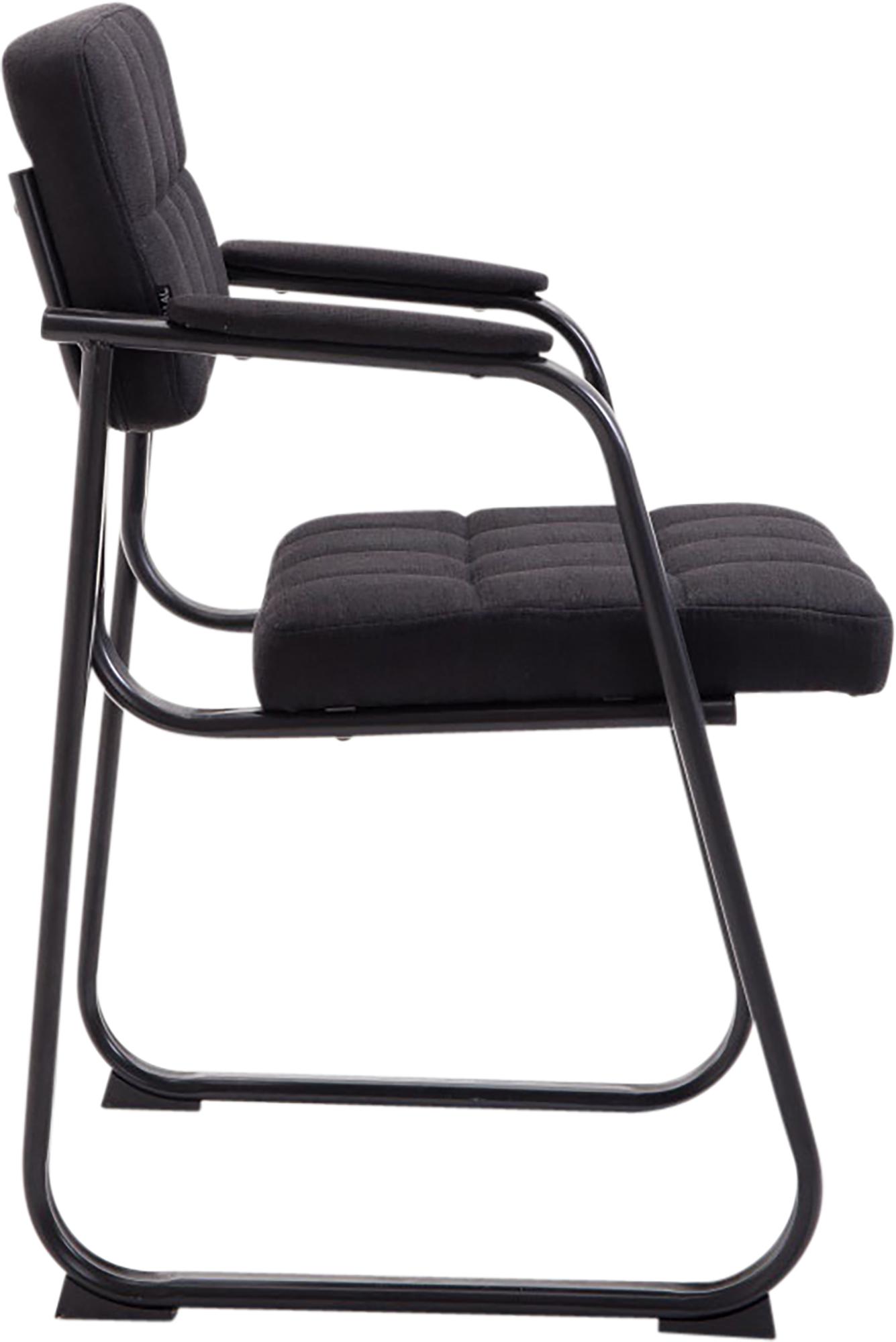 Besucherstuhl Canada B Stoff, schwarz