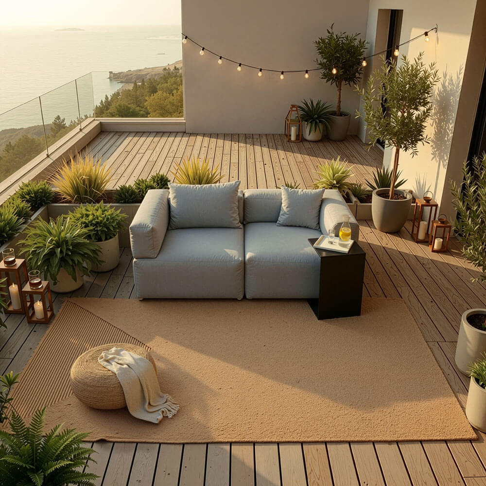 Modulares Outdoor Sofa ALAZIA Hellgrau - M