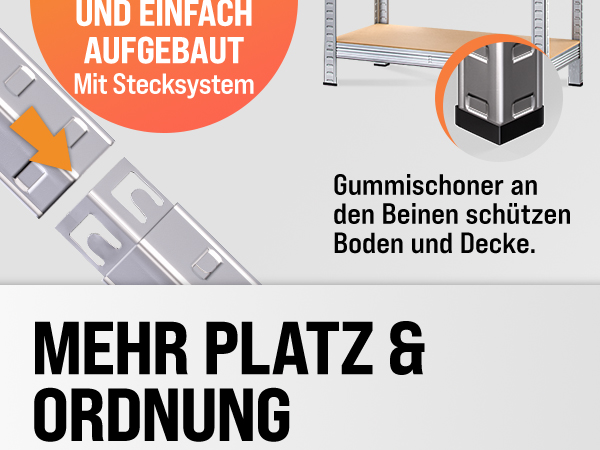 Schwerlastregal 10er-Set 180x90x40cm verzinkt 875kg