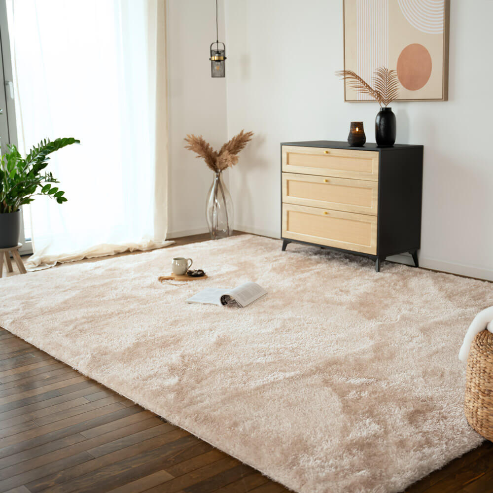 Hochflor Teppich SOFI - 110 x 60 cm Beige