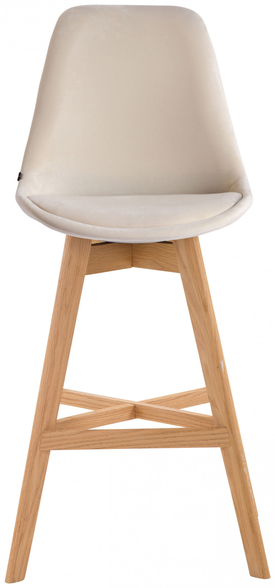 2er Set Barhocker Cannes Samt natura, creme