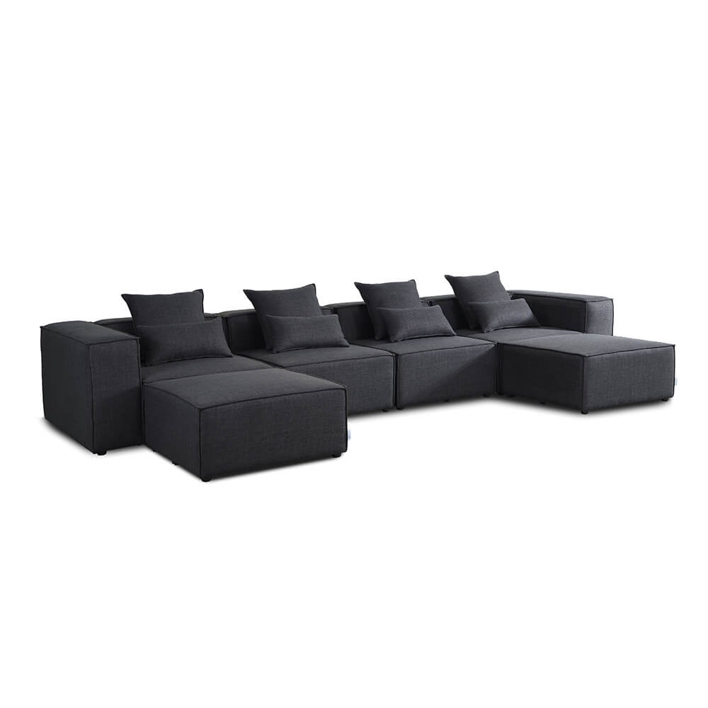 Modulares Sofa VERONA XXL - 414 x 207 cm Anthrazit