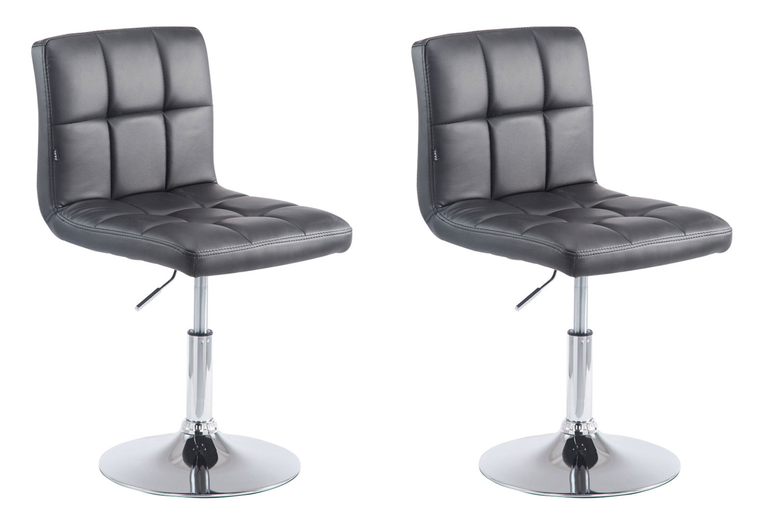 2er Set Lounger Palma V2 Kunstleder, schwarz