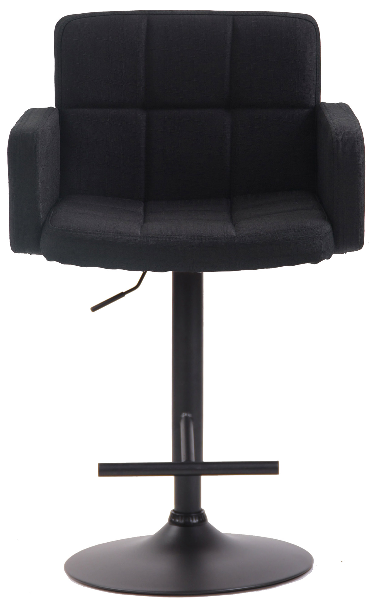 Barhocker Los Angeles, Stoff schwarz, schwarz