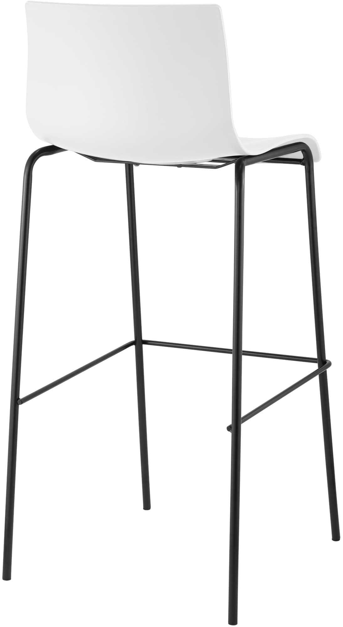 Barhocker Hoover 4-Fuß Gestell schwarz, weiß