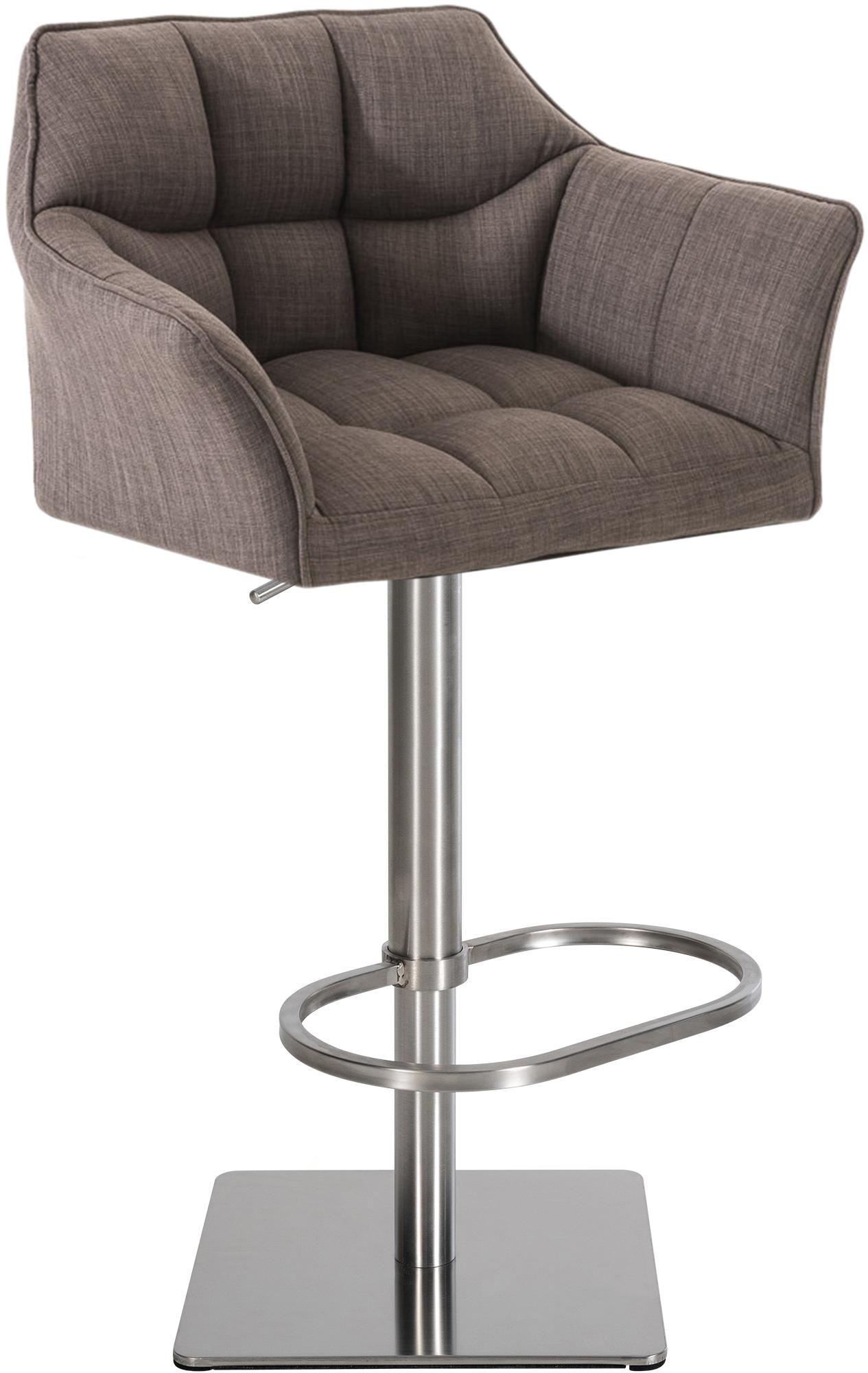 Barhocker Damaso E Stoff, grau