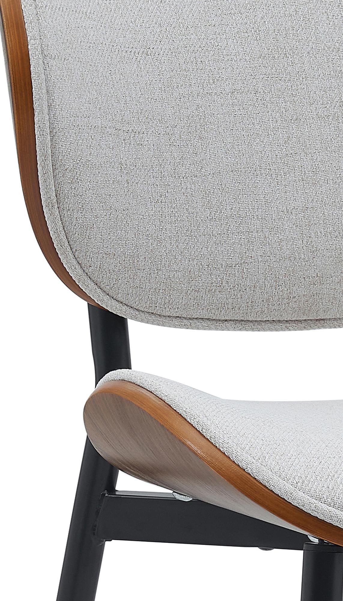 Besucherstuhl Enid Stoff, walnuss/creme