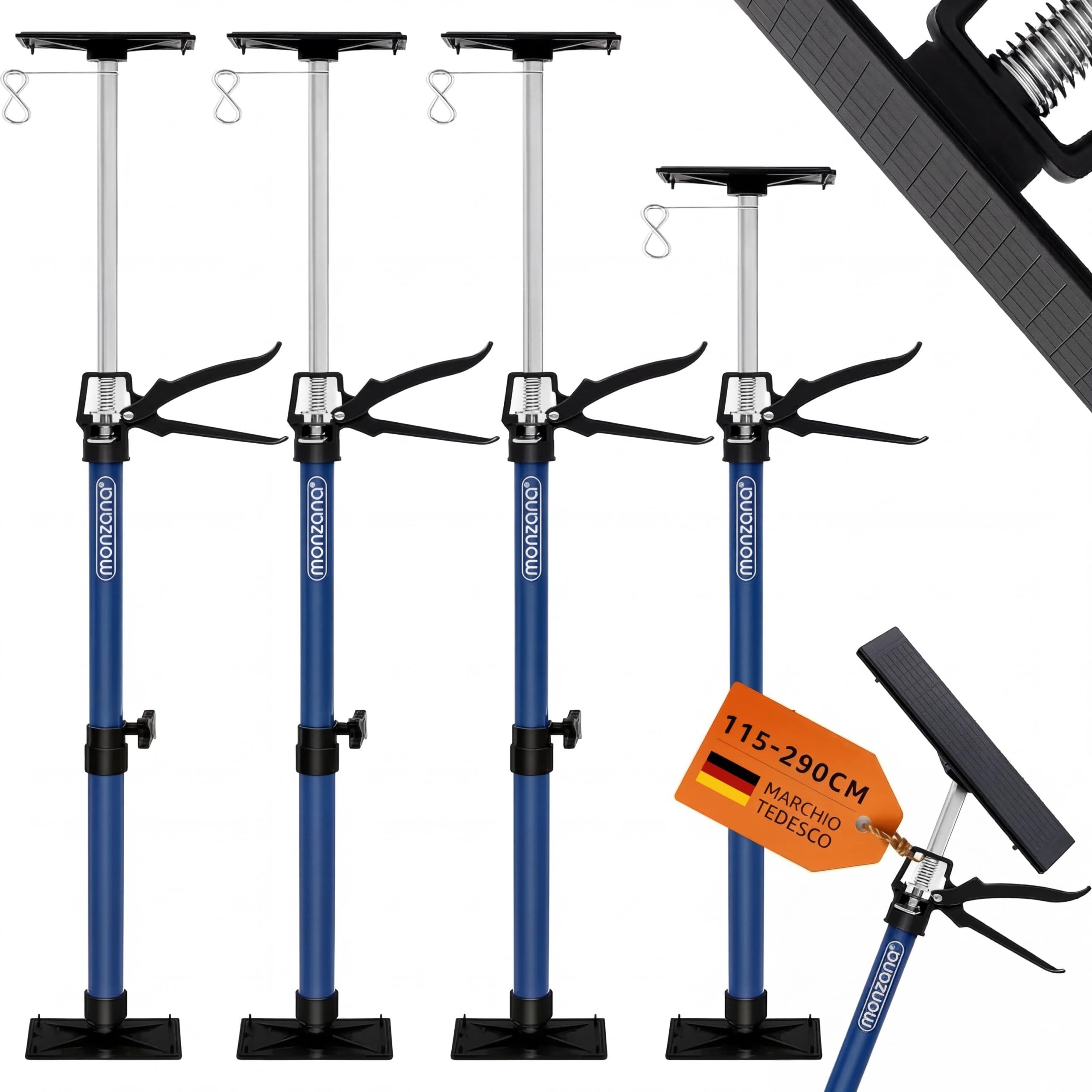 Zargenspanner 4er-Set Blau 115-290cm