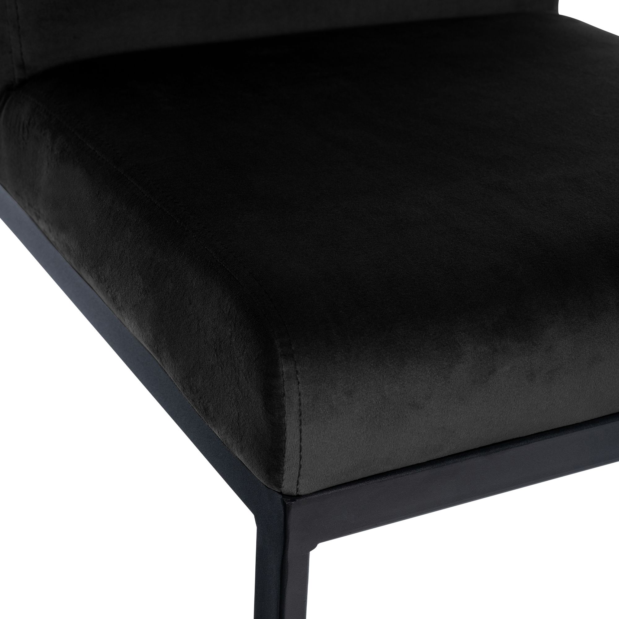 2er Set Barhocker Hopewell Samt B, schwarz