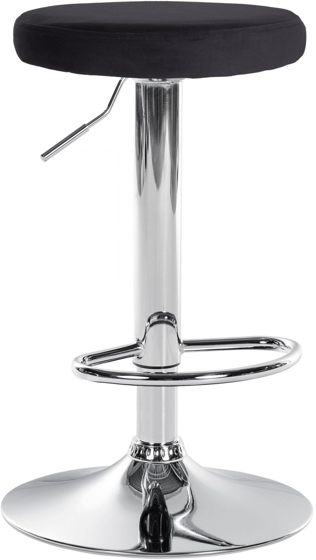 Barhocker Ponte Samt chrom, schwarz
