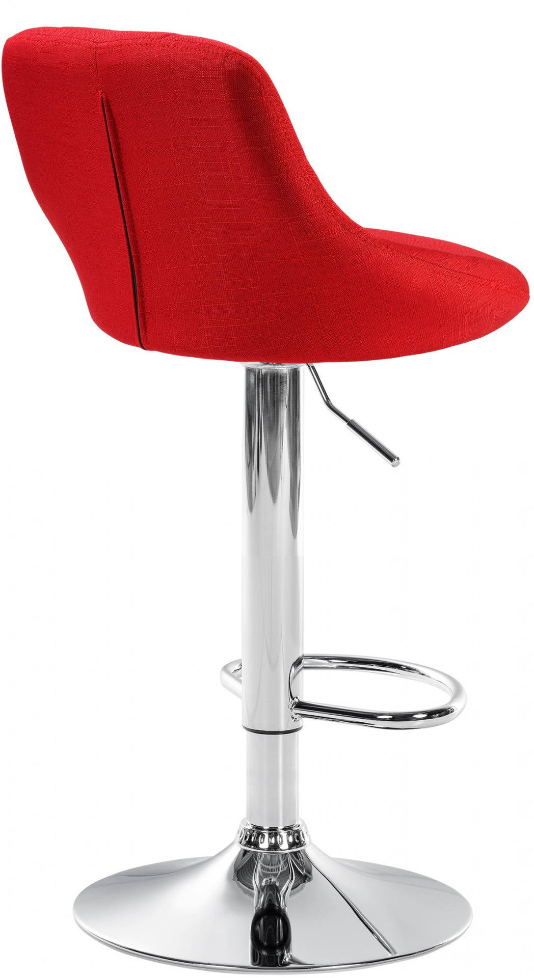 Barhocker Lazio Stoff chrom, rot