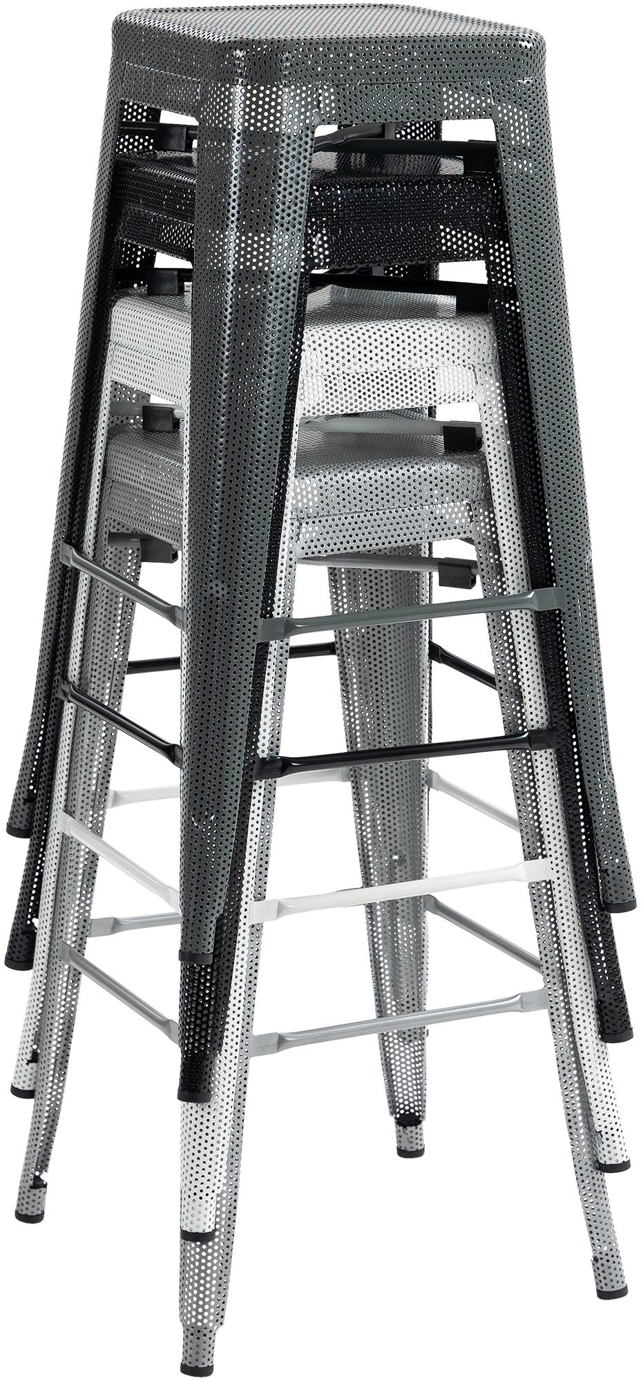 4er Set Barhocker Fletcher, grau