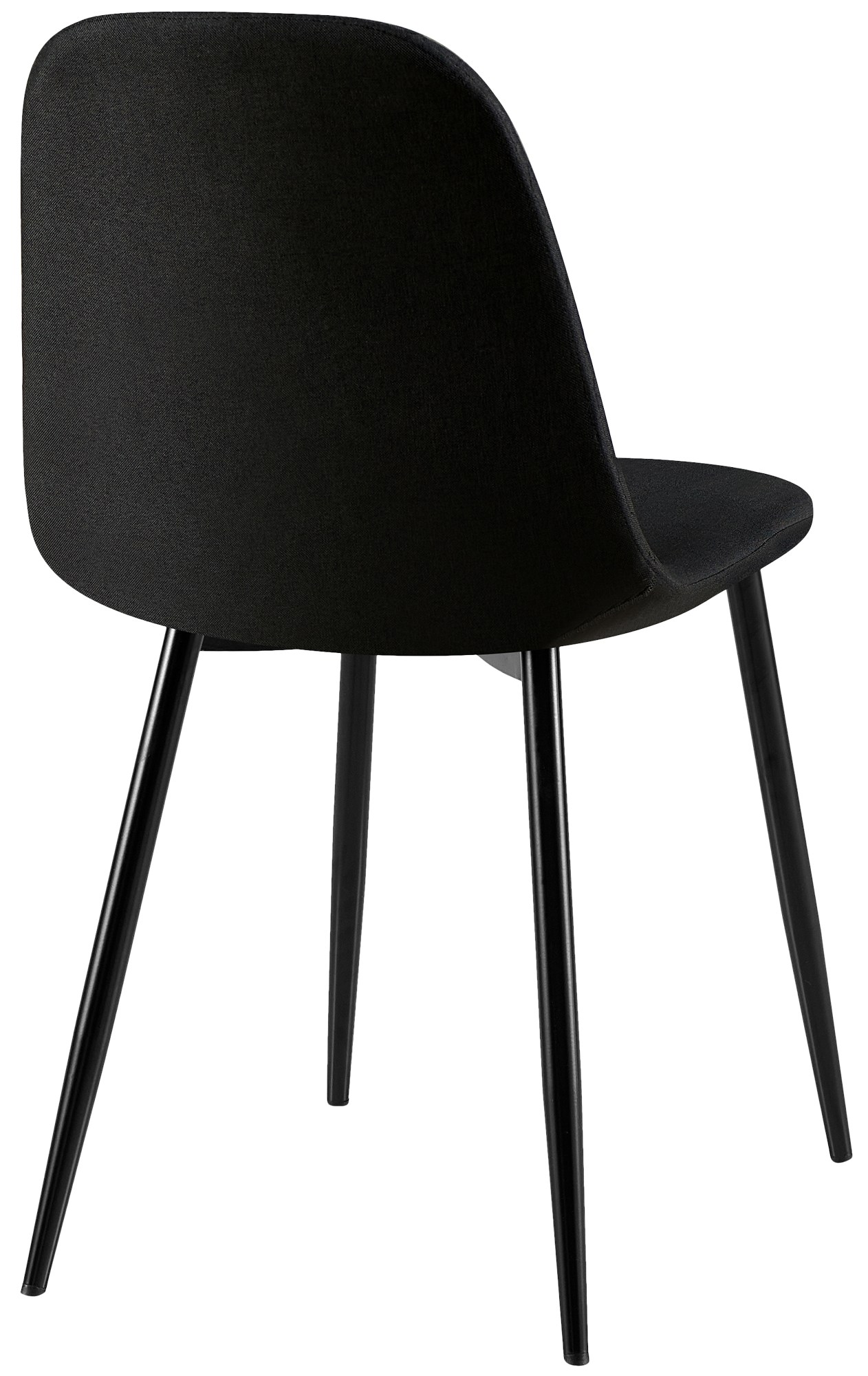 4er Set Stühle Giverny Stoff, schwarz
