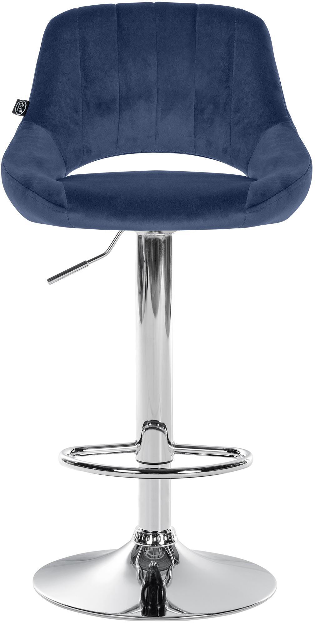 2er Set Barhocker Milet Samt C, blau